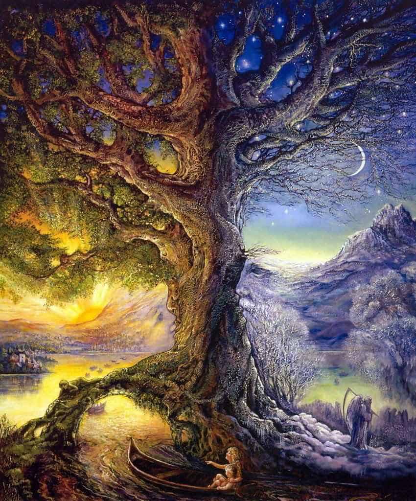 Tree of Time River of Life by Josephine Wall 72sm