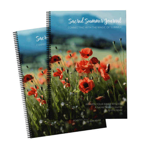 Sacred Summer Journal, part of Sacred Seasons Journals by Kim Marie. Connect with Nature and yourself by connecting with the Seasons.