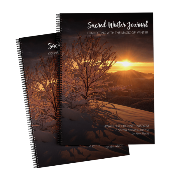 Sacred Winter Journal, part of Sacred Seasons Journals by Kim Marie. Connect with Nature and yourself by connecting with the Seasons.