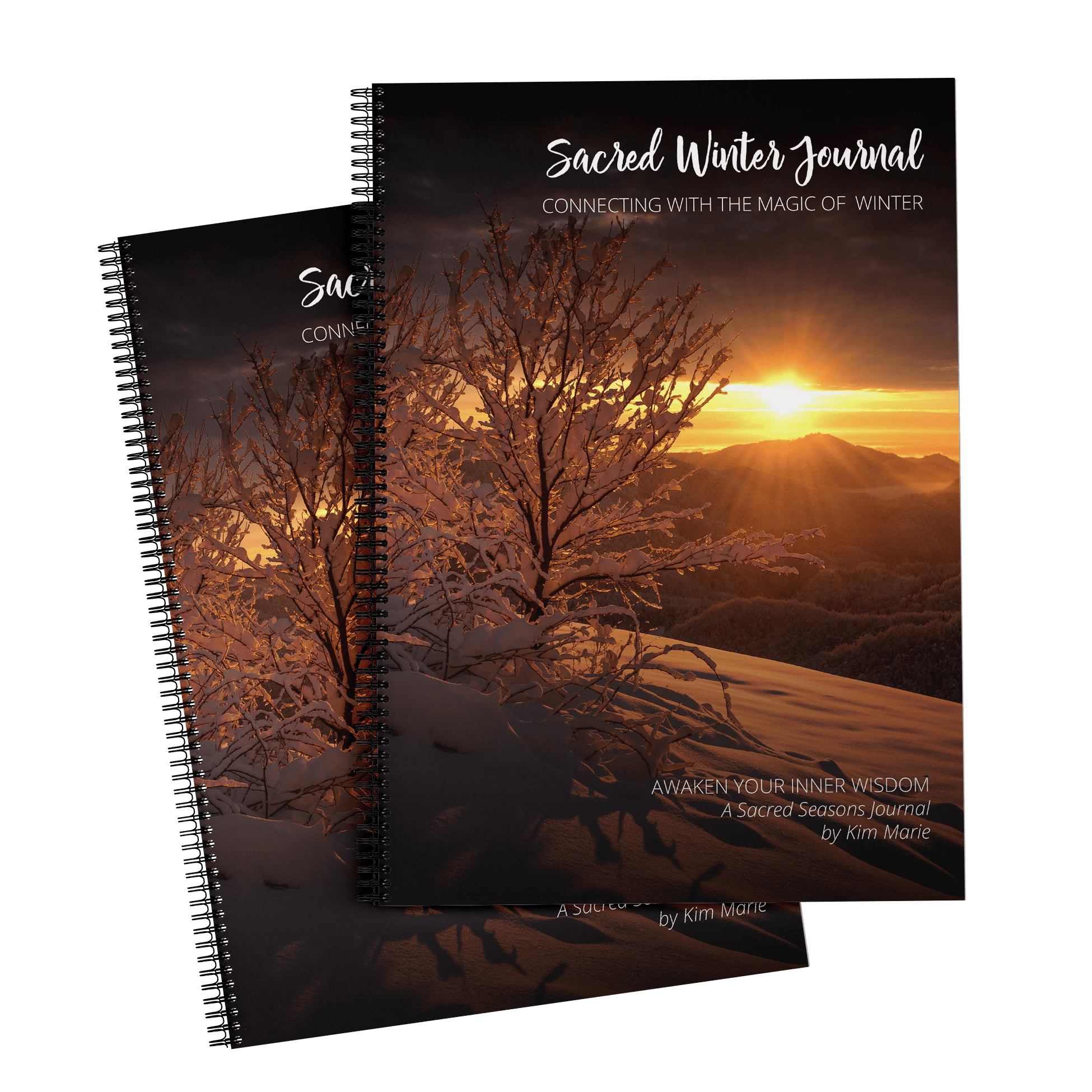 Sacred Winter Journal, part of Sacred Seasons Journals by Kim Marie. Connect with Nature and yourself by connecting with the Seasons.